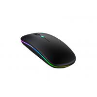 Brand Rechargeable Silent Mouse, Dual Mode (BT 5.0/2.4G), RGB Light,  Wireless for Laptop Office Gaming - Black