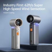 Laptops-Computers-JISULIFE-Portable-Handheld-Turbo-Fan-100-Speeds-Adjustable-Mini-Personal-Fan-9000mAh-USB-Rechargeable-Battery-Operated-LED-Display-Metal-Shell-Grey-2