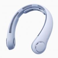 JISULIFE Portable Neck Fan,5000 mAh Rechargeable Battery Neckbrace, Hands Free Design, 5 Speed Gears Adjustment-Blue