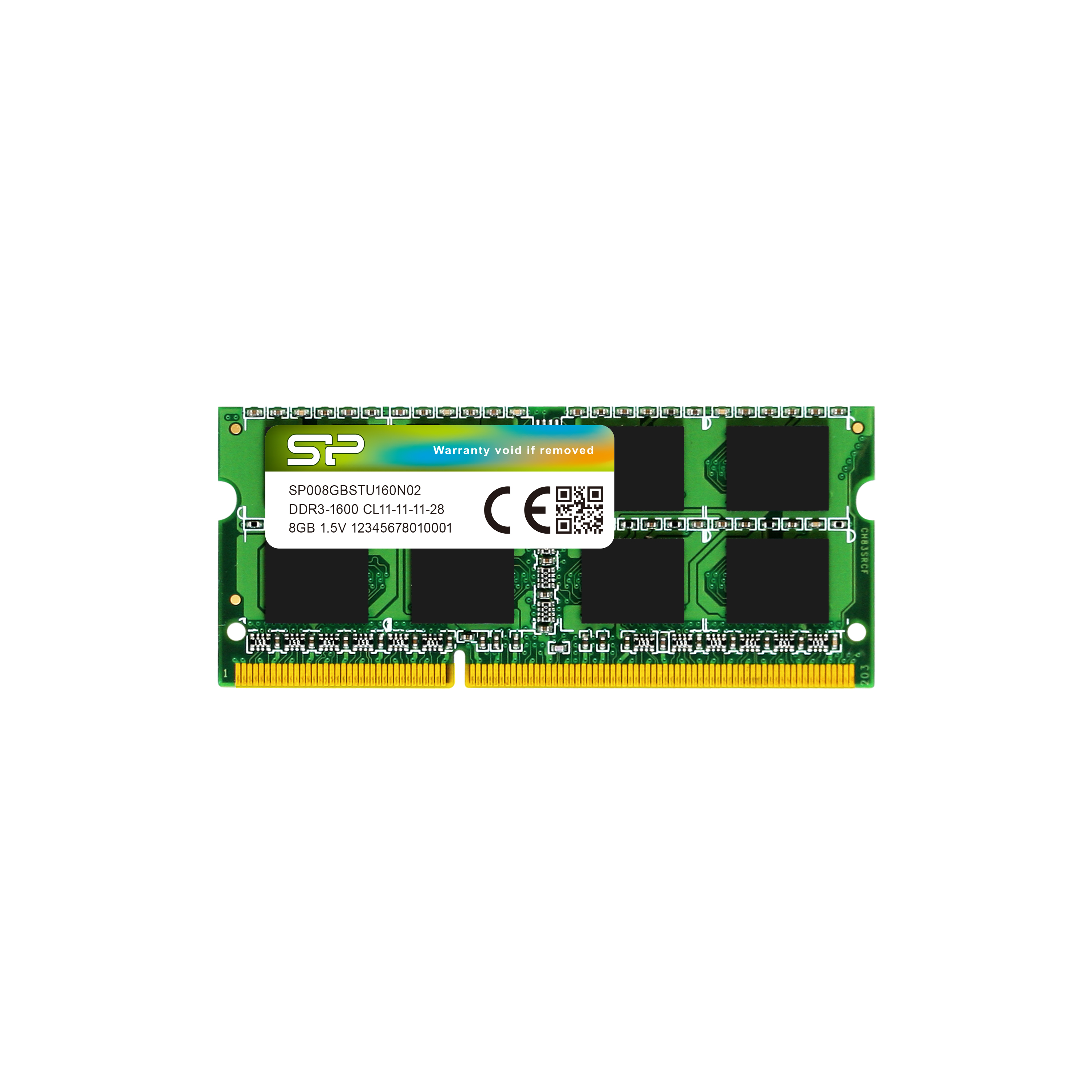 Silicon Power 8GB (1x8GB) 1600MT/s CL11 1.5V DDR3 SODIMM for Upgrade Desktop PC Laptop RAM - SP008GBSTU160N02
