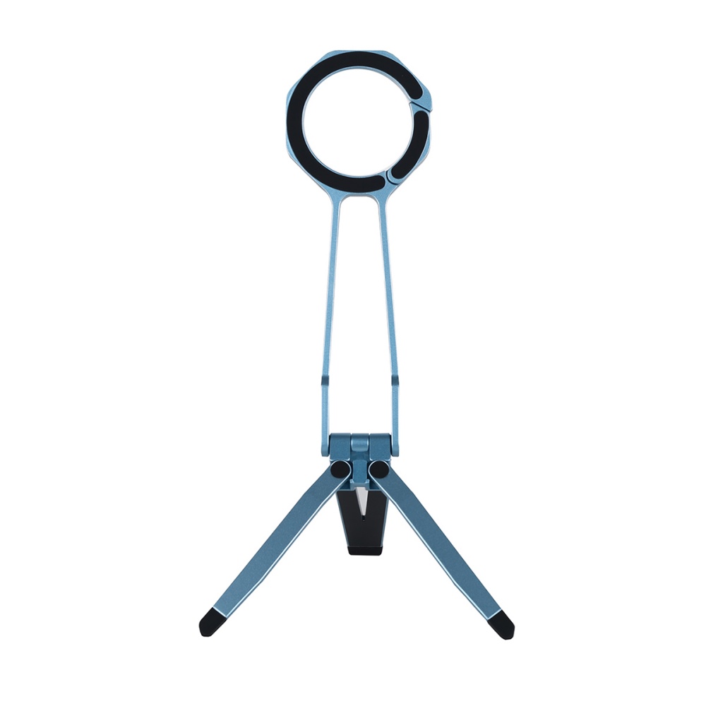 Tripod Phone Stand with Spring Buckle for MagSafe - Blue