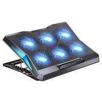 Gaming Laptop Cooling Pad with 6 Quiet Fans,Notebook Cooler Pad with Two USB Port,6 Adjustable Angles,Compatible with 11-17.3 Inch Laptops