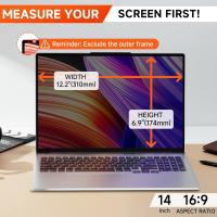 Laptop-Accessories-Magnetic-Laptop-Privacy-Screen-14-inch-for-16-9-Computer-Monitor-14-Removable-Anti-Glare-Protector-Blue-Light-Filter-Shield-Compatible-with-Lenovo-H-35