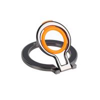 Finger Ring Stand Magnetic Metal Kickstand Compatible for MagSafe and Cell Phones - Orange