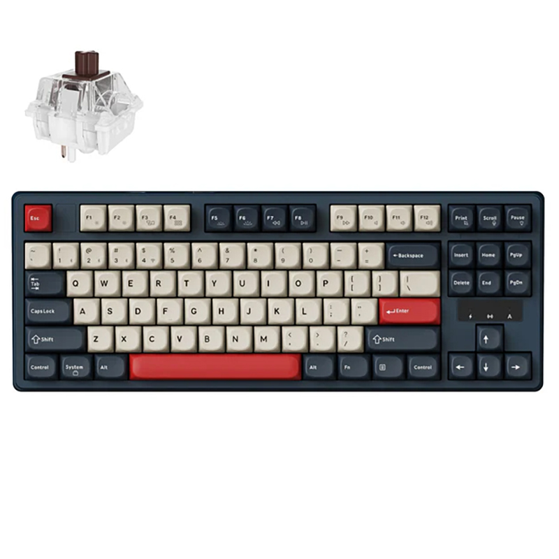 Keychron J4 QMK RGB Wireless Hot-Swappable Mechanical Keyboard - Brown Switch (KBKCKJ4H3Z)
