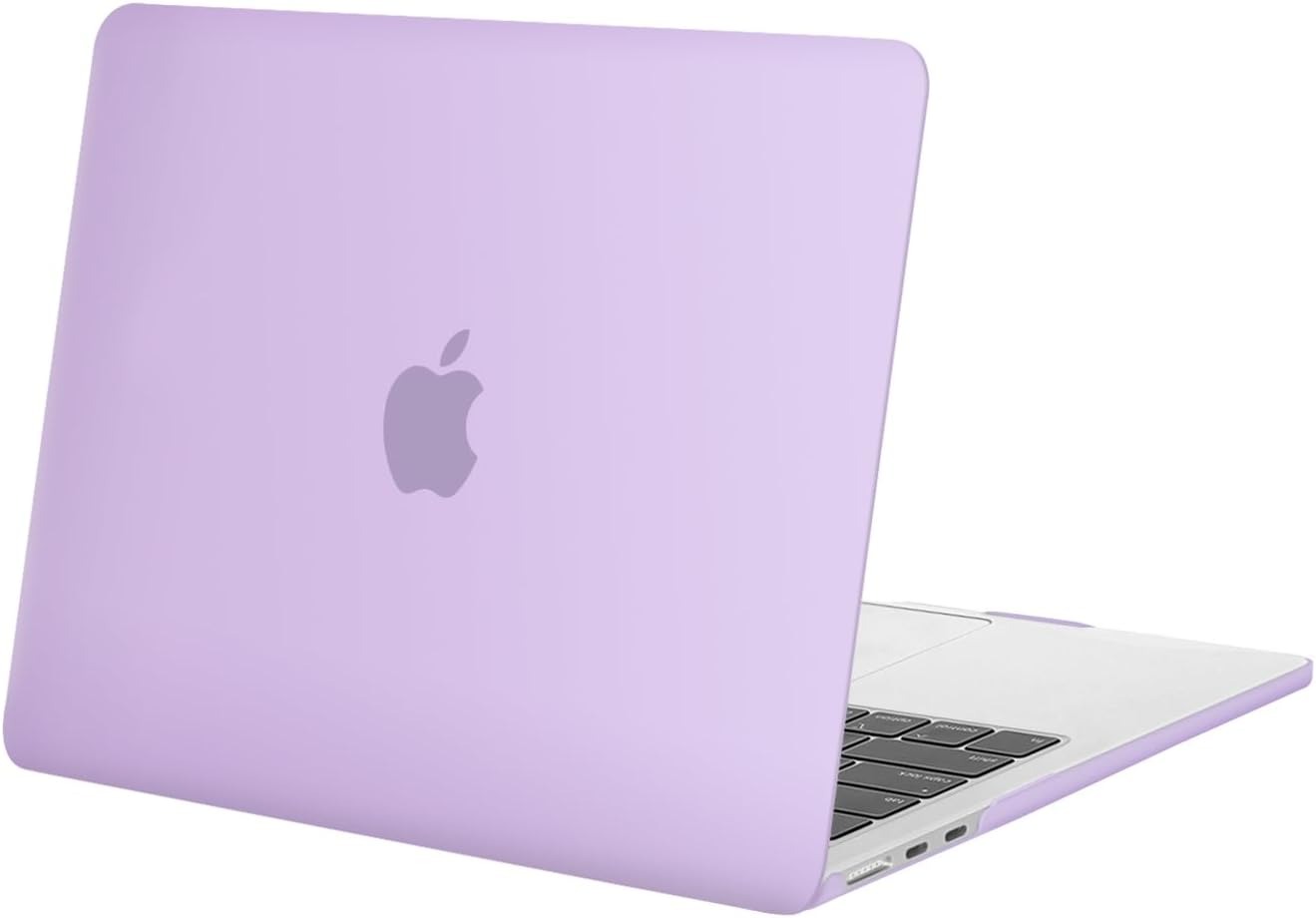 Case Compatible with MacBook Air 13 inch M4 2025 2024 2023 2022 M3 M2 A3240 A3113 A2681, Crystal Hard Shell Scratch Resistant Protective Cover Purple