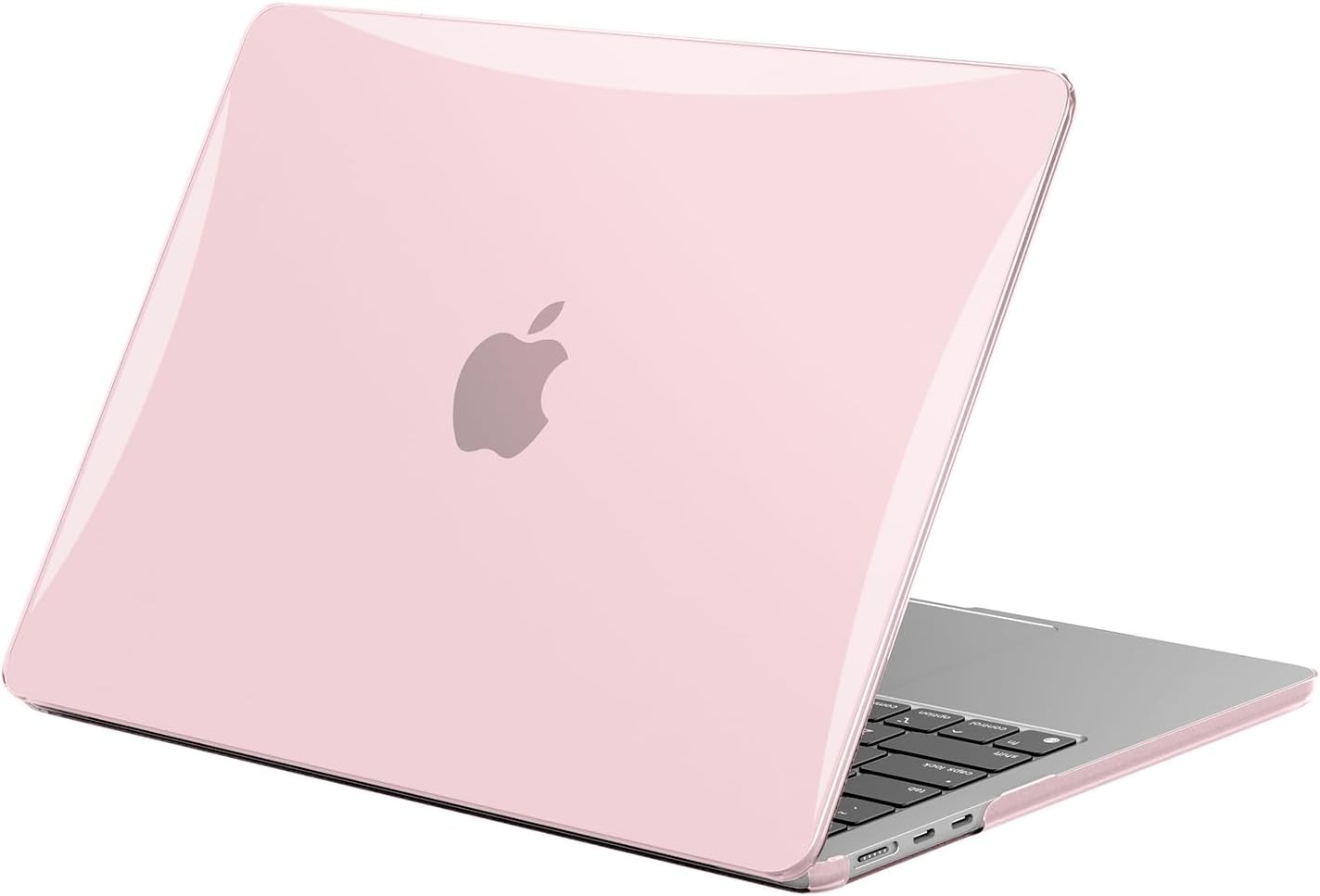 Case Compatible with MacBook Air 13 inch M4 2025 2024 2023 2022 M3 M2 A3240 A3113 A2681, Crystal Hard Shell Scratch Resistant Protective Cover pink