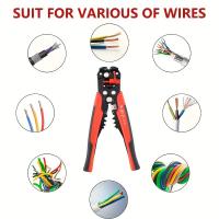 Ethernet-Over-Power-Powerline-Wire-Stripping-Tool-8-Automatic-Wire-Crimping-Pliers-Cutting-Stripper-Tool-with-Self-adjusting-Jaws-for-10-24-AWG-Stranded-Wire-Cutting-Orange-Blac-2