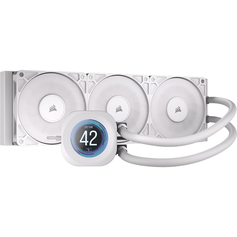 Corsair NAUTILUS 360mm RS LCD Liquid CPU Cooler - White (CW-9061034-WW)