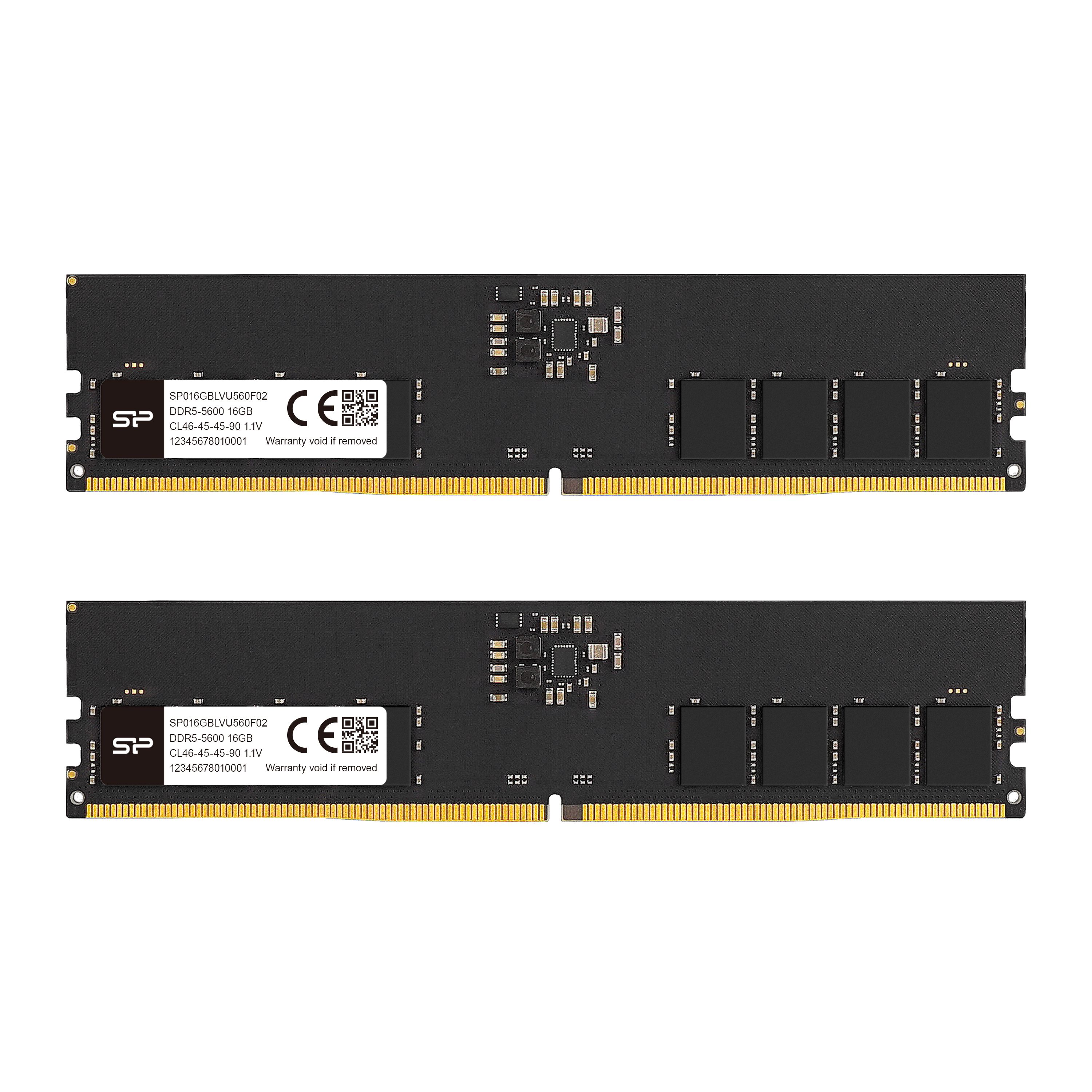 SP Silicon Power Upgrade 32GB (2x16GB) DDR5 Dual Rank 5600MHz CL46 1.1V UDIMM Desktop PC Computer RAM Memory Module - SP032GBLVU560F22