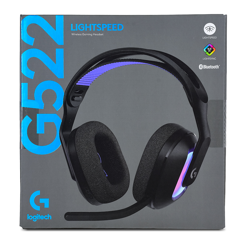 Logitech G522 LIGHTSPEED RGB Wireless Gaming Headset - Black (981-001545)