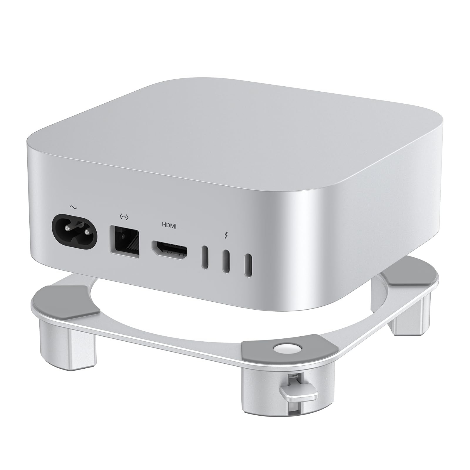 VELORICA Aluminum Stand for Mac mini M4 and M4 Pro, Cooling Desktop Holder Mount, Convenient Access to Power Button, Durable and Sturdy Design