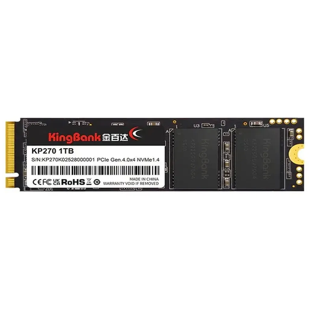 Kingbank KP270 1TB M.2 7400/6800 PCIe 4.0 NVMe M.2 2280 SSD