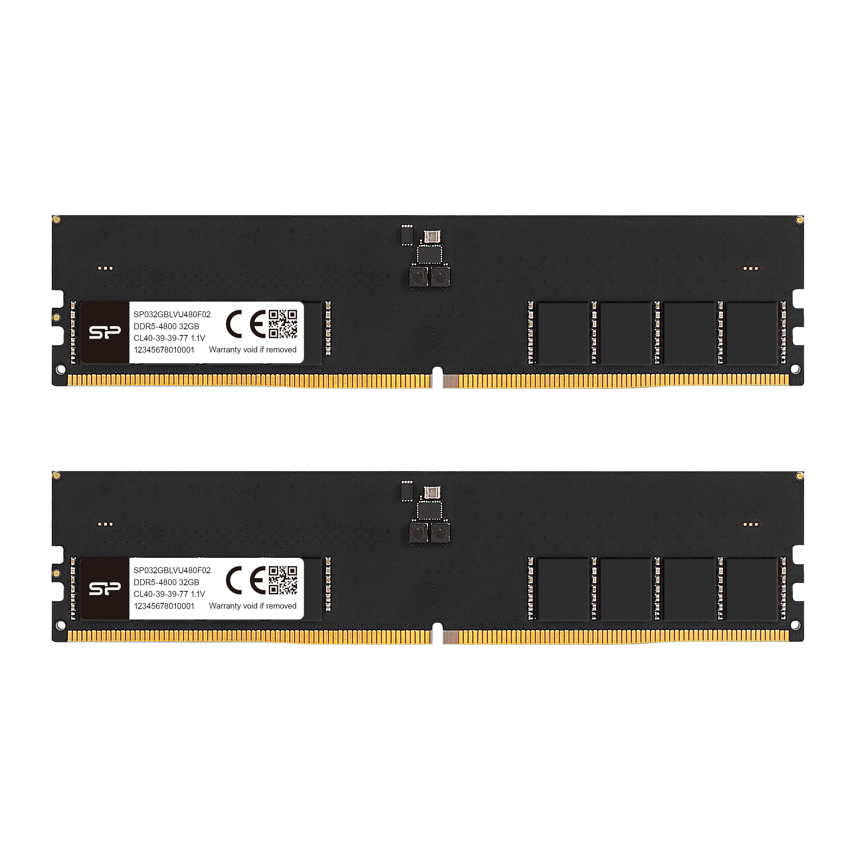 Silicon Power 64GB (2x32GB) SP064GBLVU480F22 CL40 1.1V UDIMM 4800MHz DDR5 RAM