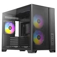 Antec FLUX M Tempered Glass ARGB Compact mATX Case - Black (FLUX M)