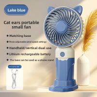Fans-and-Accessories-Handheld-desktop-fan-cute-cartoon-mini-portable-small-USB-fan-Ears-Blue-2