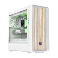 GameMax Claw 460 White ATX Mid Tower Gaming Case - 4x ARGB Fans Pre-installed, High Airflow PC Chassis, Pure White Build