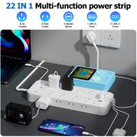Powerboards-and-Adapters-22-in-1-PowerBoard-16-AC-Outlets-Power-Strip-with-1-USB-A-5-USB-C-Ports-2-Master-Switches-1-8M-Surge-Protected-Extension-Lead-for-Home-Office-White-9