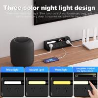 Powerboards-and-Adapters-Powerboard-with-USB-Slots-Fast-Charging-Power-Station-with-Night-Light-Desktop-Power-Strip-1-8M-for-Home-Office-Black-4