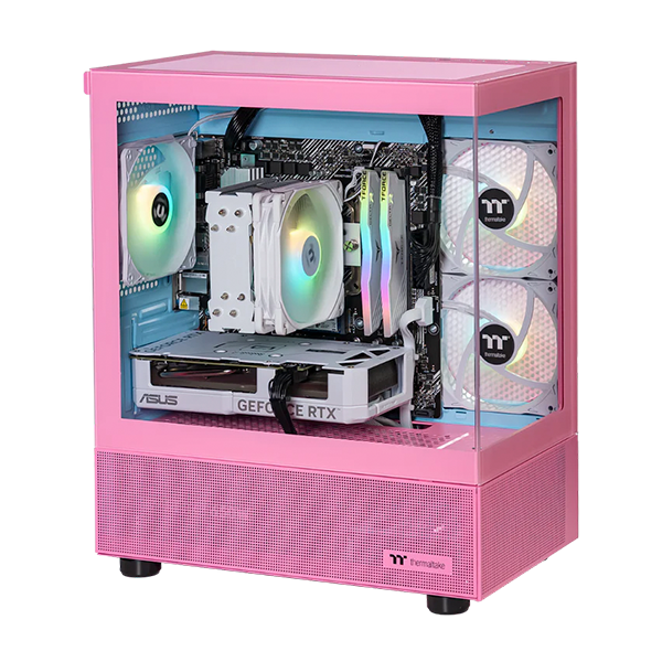 Thermaltake Horizon Prime AMD Ryzen 5 5600 RTX 4060 1TB SSD 16GB RAM W11H Gaming Desktop PC - Bubble Pink (CA-4Q2-00SAWA-A0)