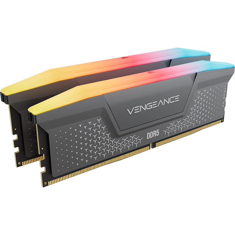 Corsair 32GB (2x16GB) CMG32GX5M2E6000Z36 Vengeance RGB C36 XMP/EXPO 6000MHz DDR5 RAM - Grey