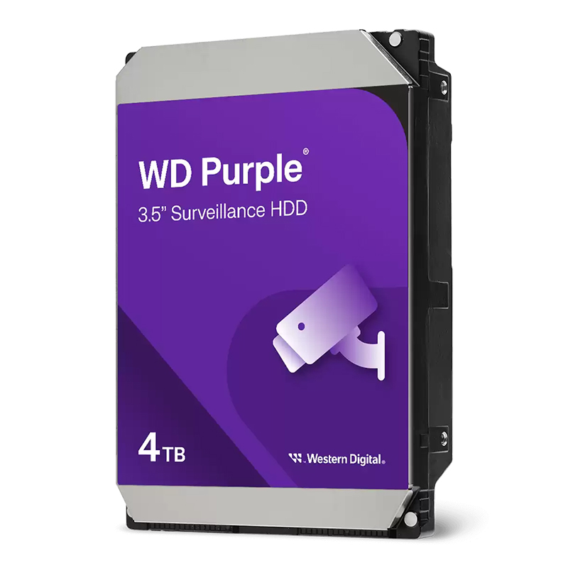 Western Digital 4TB Purple 128MB Cache 5400 RPM 3.5in SATA Surveillance Hard Drive (WD44PURZ)