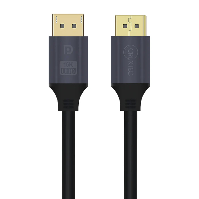 Cruxtec DisplayPort 2.1 Male to Male Cable - 3m (DP21-03-BK)