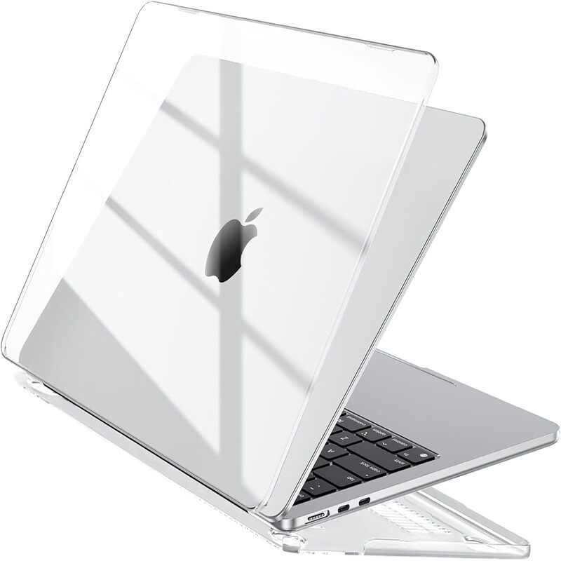 Case Compatible with MacBook Air 13 inch M4 2025 2024 2023 2022 M3 M2 A3240 A3113 A2681, Crystal Hard Shell Scratch Resistant Protective Cover white