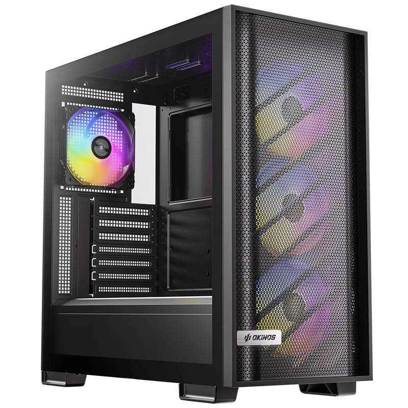 Okinos 612 ARGB Mid Tower ATX Gaming PC Case (CAO-612ARGB)