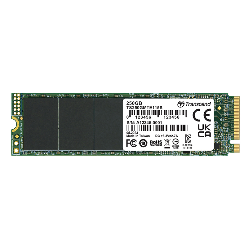 Transcend 250GB TS250GMTE115S M.2 2280 PCIe Gen3 NVMe SSD