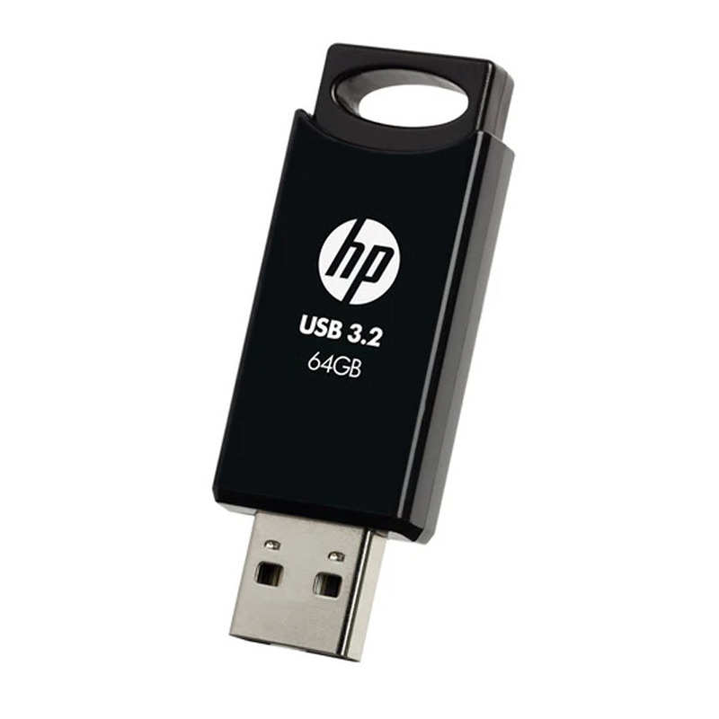 HP 64GB Thump Key Capless Sliding USB 3.2 Flash Drive (USHP-712B-64GP)