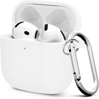 AirPods Pro 3 Case (2025), Soft Silicone Protective Case Cover Compatible with Apple AirPods Pro 3rd Generation (USB-C Cable) White