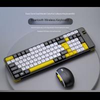 QW06 multi-color collision dual-mode wireless Bluetooth keyboard Home office energy-saving wireless keyboard mouse set 