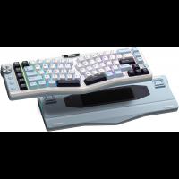 RK ROYAL KLUDGE A72 Alice Ergonomic Wireless Mechanical Keyboard w/Knob/Macro Keys/Touchable Nameplate, Tri-Mode 68% Gasket,Silent Switch, Sky Blue