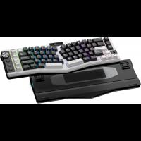 RK ROYAL KLUDGE A72 Alice Ergonomic Wireless Tri-Mode 68% Gasket Mechanical Keyboard w/Knob/Macro Keys/Touchable Nameplate, Silent Switch, Cloudy
