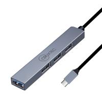 Cruxtex 4-Port High Speed USB-C 3.0 HUB Ultra Slim Design (MC3-H4-SG)