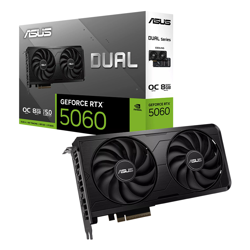 Asus Dual GeForce RTX 5060 EVO OC 8G Graphics Card (DUAL-RTX5060-O8G-EVO)