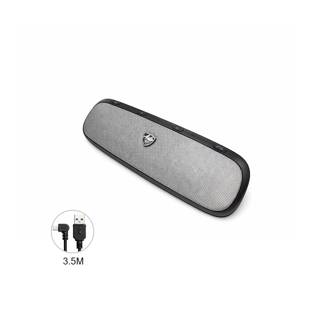 Hands Free Bluetooth Dual Stereo Speakers Car Visor Clip Voice Assistan