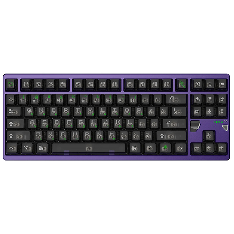Qwertykeys QK and ATK HEX80 8K HE Wired Magnetic Custom Keyboard - Anodized Purple (KBHEX80PUR)