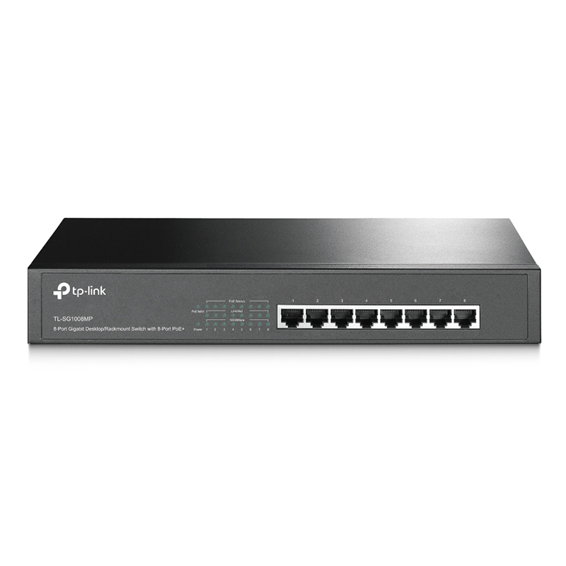 TP-Link 8 Port PoE+ Gigabit Desktop Rackmount Switch - UN/5.40 (SG1008MP)