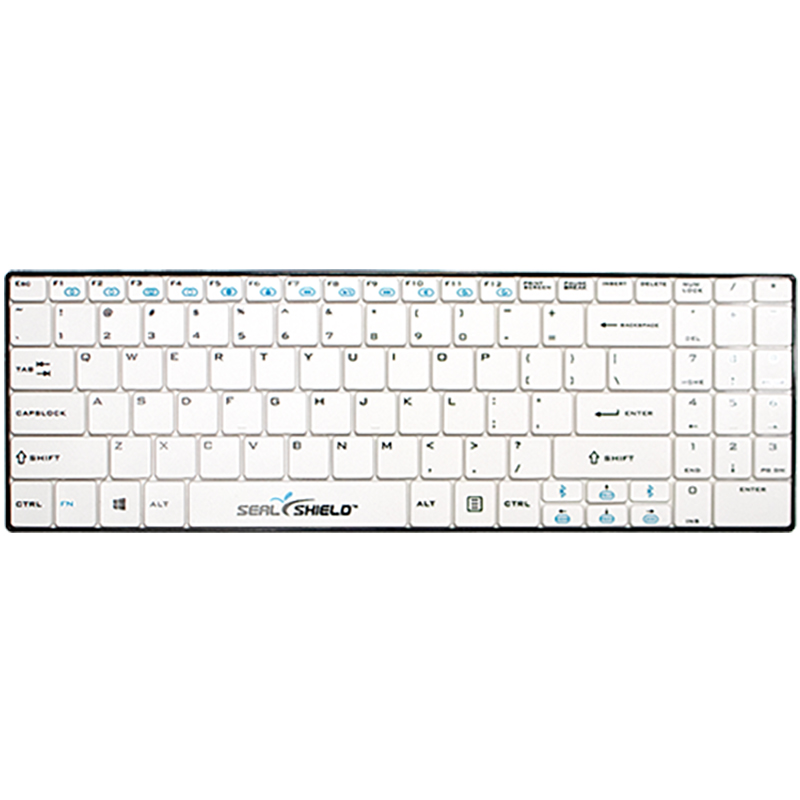 Seal Shield Cleanwipe Washable Bluetooth Keyboard - Black and White (SSKSV099BT)