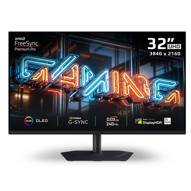 Gigabyte 31.5in 4K UHD QD-OLED 240Hz Gaming Monitor (MO32U2)