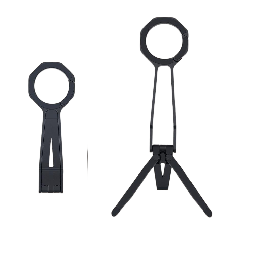 Magnetic Phone Tripod Mini Portable for Travel and Streaming - Black