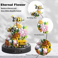 Building-Toys-Blocks-Mini-Brick-Flower-Bouquet-Insect-Building-Block-Set-Bee-Sunflowers-Kits-Home-Office-Decor-DIY-Animals-Botanical-Collection-Gifts-for-Kids-Adult-9