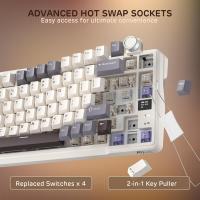 Keyboards-RK-ROYAL-KLUDGE-L98-Wireless-Mechanical-Keyboard-w-Left-Handed-Southpaw-Design-Numpad-Hot-Swappable-Knob-Tri-Mode-95-Keyboard-Sandalwood-Brown-2