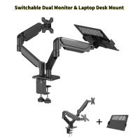 Monitor-Accessories-Adjustable-Dual-Monitor-Laptop-Mount-20lbs-Per-Arm-Swappable-Tray-for-13-32-Screens-10-17-Laptops-1