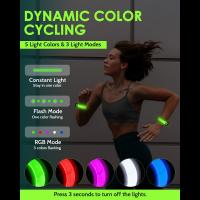 Outdoor-Lighting-Rechargeable-LED-Armband-2-Pack-High-Visibility-Running-Gear-for-Night-Safety-5-Colors-3-Modes-Light-Up-Wristbands-for-Night-Walking-Cycling-Run-3