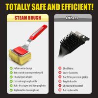 Outdoor-Tools-GRILLART-Grill-Brush-Bristle-Free-SteamWizards-BBQ-Replaceable-Cleaning-Head-Unique-Seamless-Fit-Scraper-Tool-for-Cast-Iron-Stainless-Steel-Grates-17