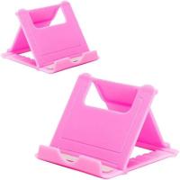 Dual Folding Cell Phone Stand, Fully Adjustable Foldable Desktop Phone Holder Cradle Dock Compatible with iPhone 17 16 15 14 13 12 11 Pro Max pink