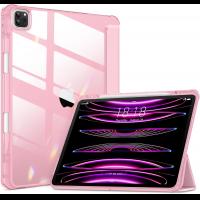 Case for iPad Pro 12.9 Inch (6th/5th/4th/3rd Generation, 2022/2021/2020/2018) - Pencil Holder + Auto Sleep/Wake + Camera Protection Pink